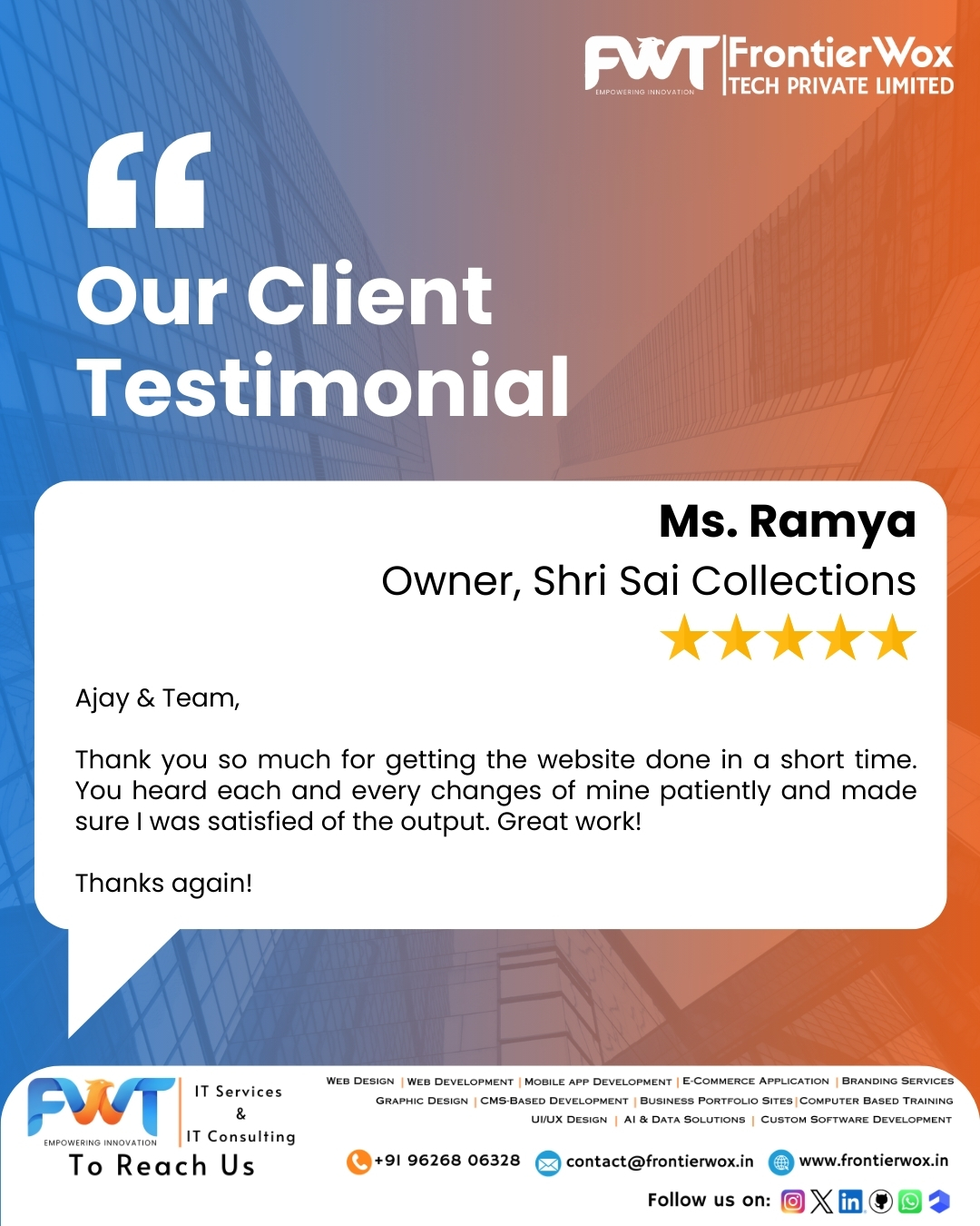 Client Testimonial